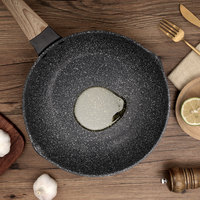 Penjualan Terbaik Modern anti-lengket memasak penggorengan granit Set batu Maifan lapisan bahan besi Gas penting memasak rumah