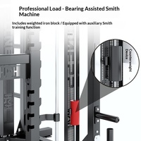 Rack de squat multifonctionnel en acier commercial avec cadre de presse à la barre de type Hummer, plateforme de musculation à domicile, machine Smith pour salle de sport