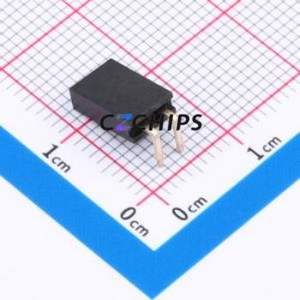 XDM254-1-02-W-8.5-G0 Pin Socket Bent Lead Through Hole,P=2.54mm Connector 1x2P 2.54mm Square Hole Right Angle Insert - Product Image 2