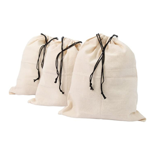 Bolsa de Algodón Twill Blanca de Lujo Personalizada con Cordón, Reutilizable, con Solapa, para Guardar Ropa y Calcetines - Product Image 5