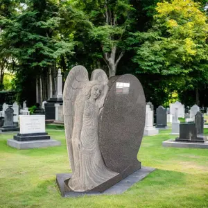מונומנטים לבית קברות ושריית גופות מלאך שומר לב מצבות גרניט ושושן מצבות לקברי זיכרון