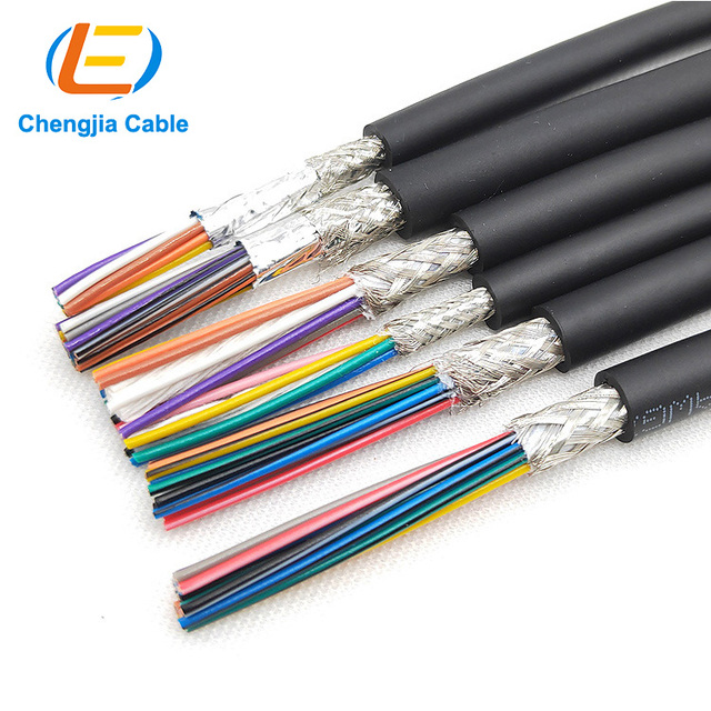 PVC Insulated Flexible Drag Chain Shielded Cable Copper Wire Flexible Control Cables Track Multicore Cable 300/500V