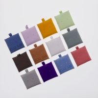 Boîte d'emballage de bijoux en ruban de luxe personnalisée insérer carte boucles d'oreilles sac de pochette de bijoux en daim avec logo