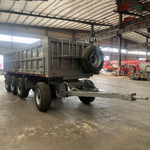 Prix d'usine Remorque à <span class=keywords><strong>benne</strong></span> latérale entièrement personnalisée 3 essieux 4 essieux Remorque de transport Remorque à barre de traction à vendre Prix bas en stock - Product Image 3