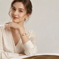 Montre élégante pour femme de style français, chaîne en métal à maillons perlés, cadran en nacre, montre-bracelet à quartz de luxe résistante à l'eau