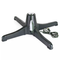 Support de sapin de Noël électrique rotatif avec musique, télécommande, pieds en fer, capacité de charge de 100 lb, base robuste pour sapin artificiel de 2,4 m