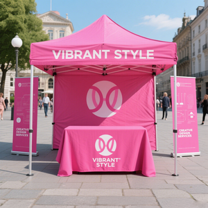 เต็นท์พับได้สำหรับงานแสดงสินค้า ขนาด 10x10 ฟุต โครงอะลูมิเนียม สำหรับใช้งานกลางแจ้ง ติดตั้งง่าย พิมพ์โลโก้ตามสั่ง ออกแบบฟรี - Product Image 4