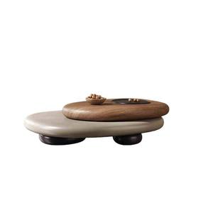 Mesa de <span class=keywords><strong>Centro</strong></span> Moderna de Diseño Giratorio y Duradero, Estilo Retro, Lujosa, Popular, Creativa, Irregular, de Madera para Sala de Estar - Product Image 2