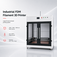 Printer 3D FDM Skala Besar Industri Tugas Berat Struktur Kabinet Logam Paduan Aluminium Kaca Tempered Tempat Pemanas dengan Kecepatan 350mm/s