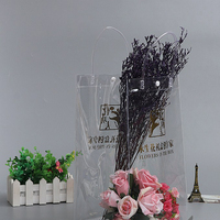 Offre Spéciale personnalisé personnaliser marque clair PVC sac avec poignée transparent bouquet de fleurs emballage cadeau sac