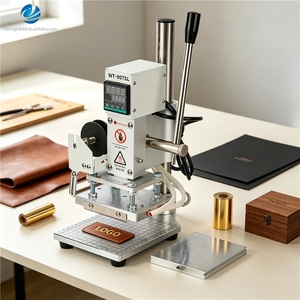 <span class=keywords><strong>Machine</strong></span> de marquage à chaud numérique de bureau, petite presse à embosser <span class=keywords><strong>pour</strong></span> l'impression de logos sur cuir, papier et bois - Product Image 1