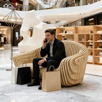Chaises d'attente artistiques paramétriques personnalisées pour usine, bancs de luxe durables pour patio et loisirs, idéaux pour hôtels, salons et salons de beauté