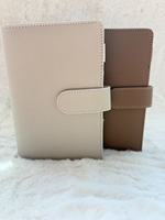 Organiseur de bureau A6 et porte-documents avec couverture en cuir PU, reliure à anneaux, style relié à anneaux