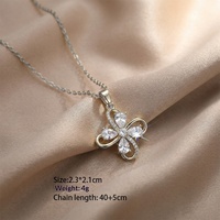 Set Perhiasan Kalung dan Anting Bunga Berlapis Emas dengan Zirkon, Gaya Eropa Amerika, Penjualan Terlaris, Fashion Wanita