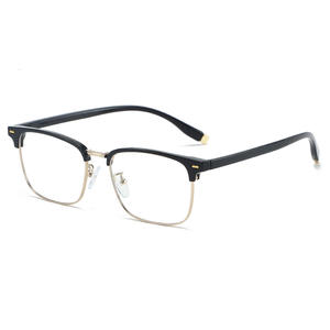 Gafas Ópticas de Media Montura 31138, Montura Ancha, Protección Contra Luz Azul, Lentes de PC Unisex, Origen Taizhou - Product Image 1