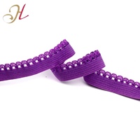 Bande élastique décorative en polyester et nylon avec bordure en dentelle pour lingerie, sous-vêtements et couture de vêtements