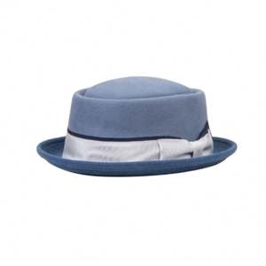 CL92205 Chapeau Pork Pie Bicolore en Feutre 100% Laine, Nouvelle Mode, Bord Gaufré, Chapeau Haut de Forme Jazz Unisexe, Vente en Gros - Product Image 2