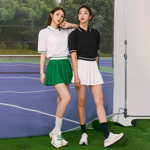 Conjunto de ropa deportiva para <span class=keywords><strong>mujer</strong></span>: Top acanalado y falda plisada para golf, running, danza, <span class=keywords><strong>tenis</strong></span> y otros deportes. - Product Image 2