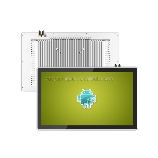21.5 Inch All in One Touch Screen Panel PC IP65 PCAP Touch Metal Housing Fanless Linux Window Industrial Computer