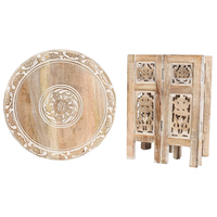 Art Design Bonne apparence et durabilité supérieure Une élégante conception Boho-Chic en bois et en fer Table basse industrielle en bois à dessus élévateur
