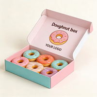 Boîtes à donuts jetables écologiques de qualité alimentaire pour la restauration, paquets de 2/4/6, avec finition mate, en carton alimentaire