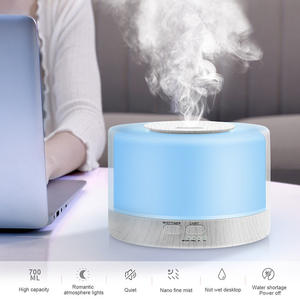 Diffuseur d'arômes VGO 700ML, humidificateur ultrasonique avec télécommande pour la maison, le bureau, la chambre à coucher, lumière LED 7 couleurs - Product Image 2
