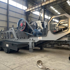 100tph tragbare Bau abfälle Granit brecher Maschine mit Rädern Mobile Backen-, Kegel-und Schlag zerkleinerungs-und Sieb anlage - Product Image 2