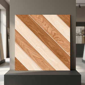 Carreaux de sol en céramique brillante Creta Beige 400x400mm, aspect marbre, pour intérieur - Product Image 4