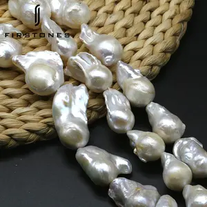 Wholesale High Quality Real Big Natural Freshwater Baroque Pearls AAA String For Jewelry Making