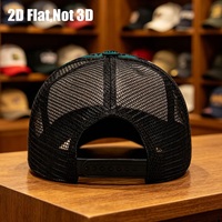 Gorra Trucker de Visera Plana de Algodón para Sublimación, Estilo Y2K Urbano, Diseño Personalizado OEM, Gorra de Béisbol de Alta Calidad con Malla, Hip Hop