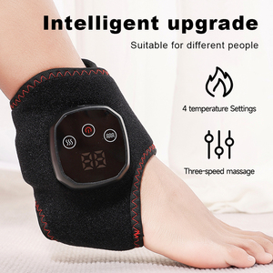 Custom Heat Compress Foot Pad Heated Foot Brace Wrap Cordless Foot Massager <b>Machine</b> Ankle Massager with Heat - Product Image 2