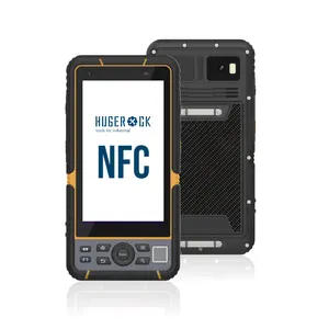 Hugerock T60 công nghiệp gồ ghề Android 13 Tablet PC 8 + 128GB cầm tay PDA với 1D/2D Máy quét mã vạch QR mã RFID Reader