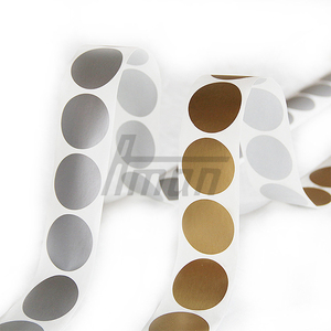 <b>Scratch</b> Off Sticker 38mm Round PET Anti-Counterfeiting Label for Password Cards Game Vouchers Custom B2B Packaging - Product Image 2