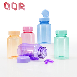 Botella de plástico vacía de calidad alimentaria para suplementos, frasco de PET de color para cápsulas y pastillas, para envasado al por mayor de vitaminas y tabletas para el cuidado de la salud. - Product Image 5