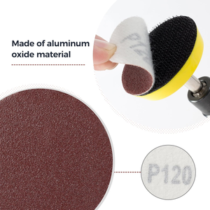 <span class=keywords><strong>2</strong></span> polegadas no-buraco gancho laço lixa discos 40-180 grão moedor de óxido de alumínio anexos ferramentas rotativas trabalhando metal automotivo - Product Image 5