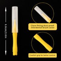 Brosse interdentaire en forme de I avec cure-dent souple pour nettoyer les dents, avec capuchon, en vrac, emballage personnalisé pour les soins bucco-dentaires