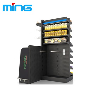 Siêu thị một mặt nhiệm vụ ánh sáng LED ánh sáng kim loại giá Gondola hiển thị kệ cho siêu thị kiểm tra truy cập - Product Image 5