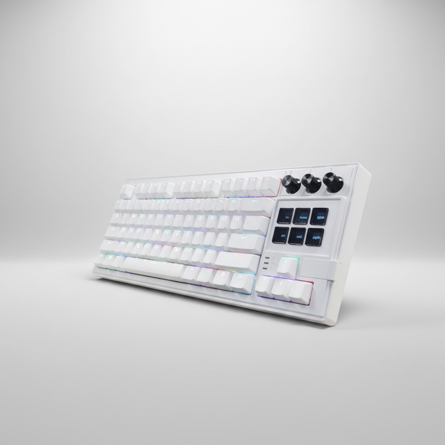 87 Keys Wired Mechanical Keyboard, RGB Backlit Ergonomic Multimedia Keys for Office Gaming Windows Mac OS