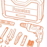 Kit de perceuse électrique FUMETAX 127V 400W, ensemble d'outils de 28 pièces, douilles, embouts, clés, pinces