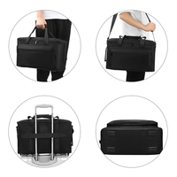Grande Housse de Transport pour Câbles et Accessoires de Musique, Sac de Voyage Personnalisé pour Guitare avec Séparateurs Amovibles et Bandoulière Réglable
