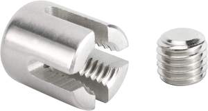 Abrazaderas cruzadas de acero inoxidable T316 para accesorios de varilla o cuerda de alambre de 1/8 "para kits de enrejado de alambre, sistema de enrejado de cable <span class=keywords><strong>espaldera</strong></span> - Product Image 3