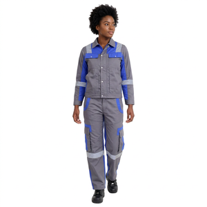 Conjunto de Overol de Trabajo Impermeable de Alta Visibilidad Unisex, Chaqueta de Seguridad Reflectante, Pantalones de Trabajo Tipo Cargo, Uniforme Industrial - Product Image 1