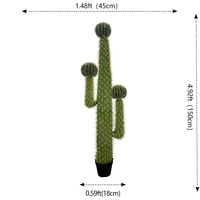 Boules de Cactus Artificielles de 150 cm (5FT) de Grande Taille, Écologiques et Résistantes aux UV, Idéales pour la Décoration Intérieure – Vente Flash