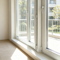 Fenêtre à battant en PVC certifiée NFRC Energy Star pour les projets de construction résidentielle en Amérique du Nord