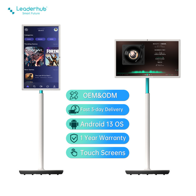 Large Size 21.5/27/32 Inch Wireless Rollable Android 13 Portable Smart Screen TV 10-Point Capacitive Touch Tablet TV