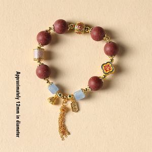 手腕上有香味18k镀金锌合金时尚串珠手链象征健康好运完美礼品 - Product Image 3