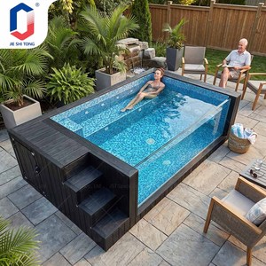 Piscina elevada de fibra de vidrio, rejilla para piscina de fibra de vidrio, estructura de piscina de fibra de vidrio, piscina con forma de sofá, piscina profunda - Product Image 1
