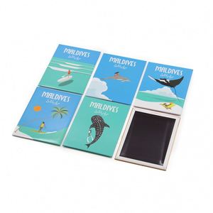 Imanes de nevera personalizados de hojalata impresa con paisajes de Tortugas y Caícos y tortugas marinas - Product Image 4