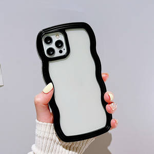 Nouveau fabricant de cas de téléphone <span class=keywords><strong>portable</strong></span> de cadre de vague mignonne de luxe pour l'étui de couverture arrière de téléphone <span class=keywords><strong>portable</strong></span> d'iPhone 15 Tpu - Product Image 2