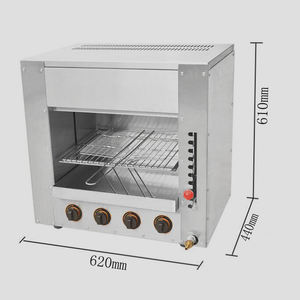 Horno eléctrico de sobremesa con placa de ondas, parrilla de salamandra, 4 fogones infrarrojos - Product Image 6